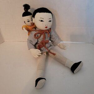 Chinese Cloth Doll Dolls Parent Child Asian Arts And Crafts folk art